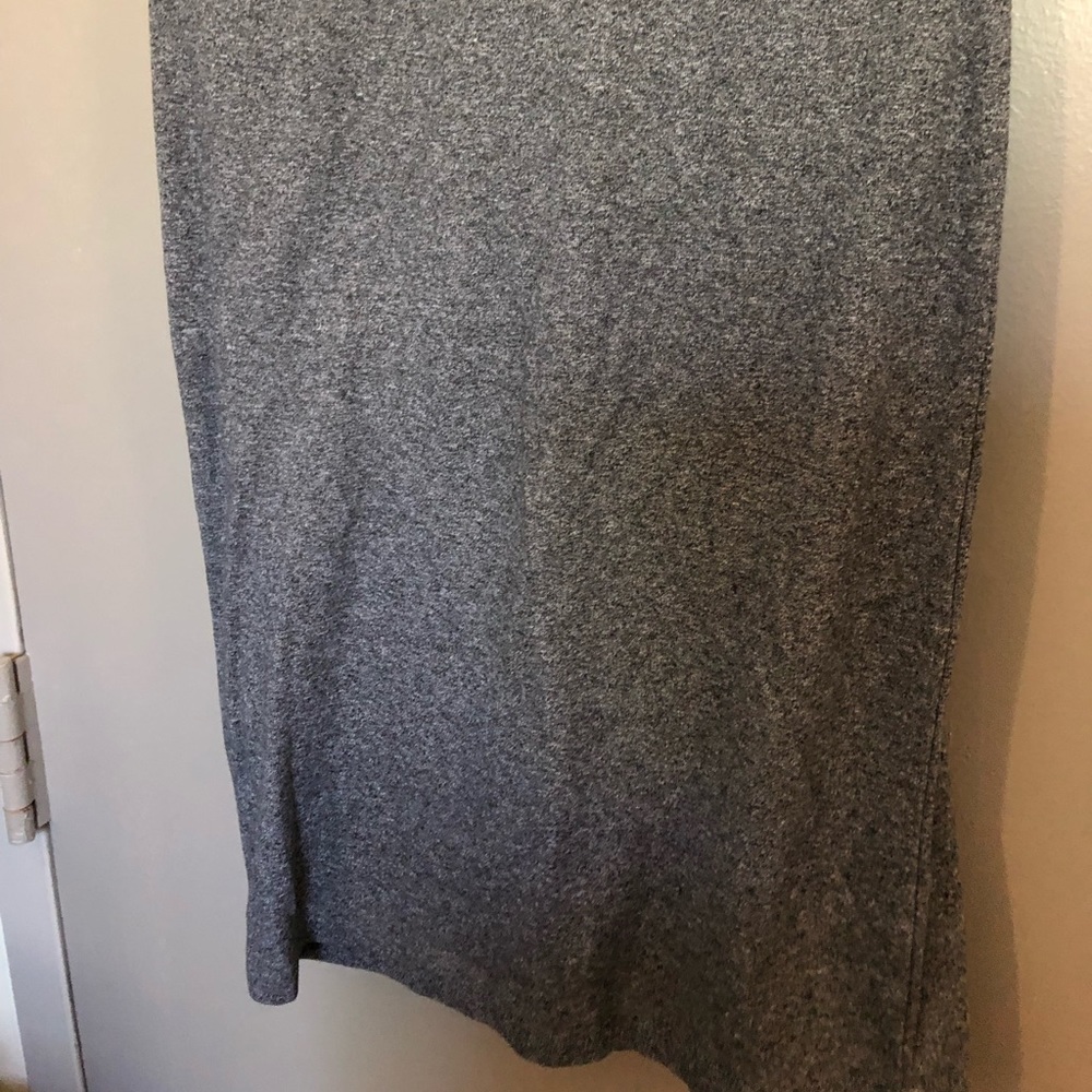 Gray midi pencil skirt